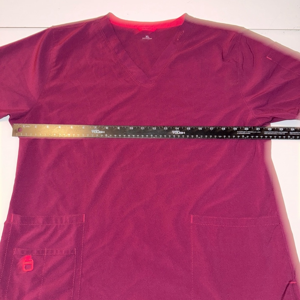 Carhartt Force Women’s Scrub Top Medical Top Purple/Magenta Size XL - Picture 10 of 15